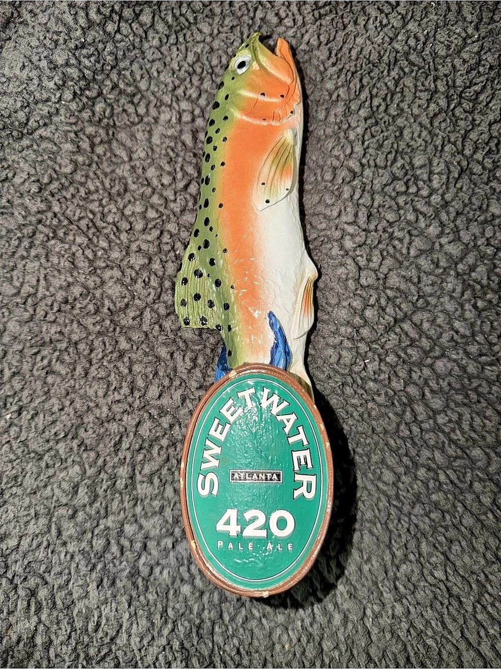 Bretania Sweetwater 420 Pale Ale tap handle Fish Tap Handle Green Orange Like